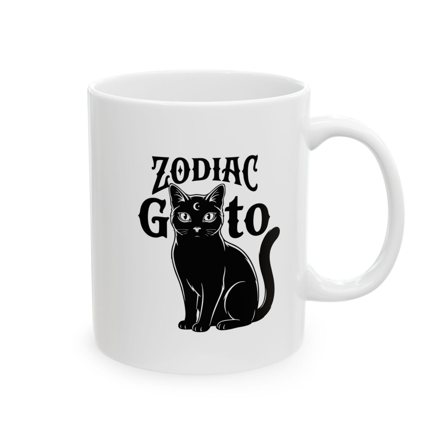 Cat Lover Ceramic Mug — "Gemini Cat " 11oz & 15oz Coffee Tea Cup