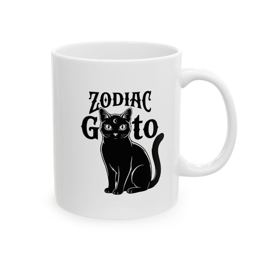 Coffee Mug - 'Shu Duh Fuh Cup' Zodiac Gato Cat Lover Ceramic Mug (11oz & 15oz)
