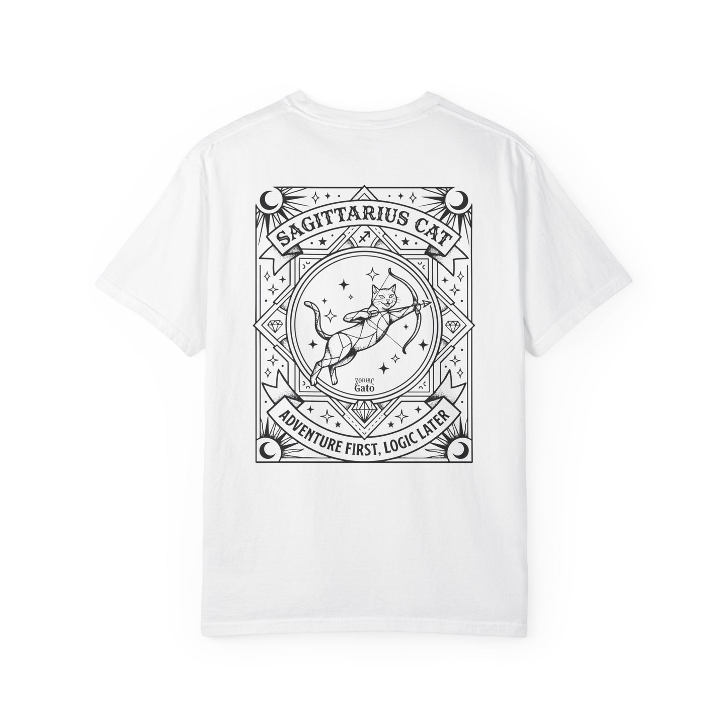 Sagittarius Cat - Unisex Garment-Dyed T-shirt
