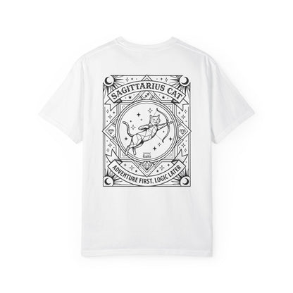 Sagittarius Cat - Unisex Garment-Dyed T-shirt
