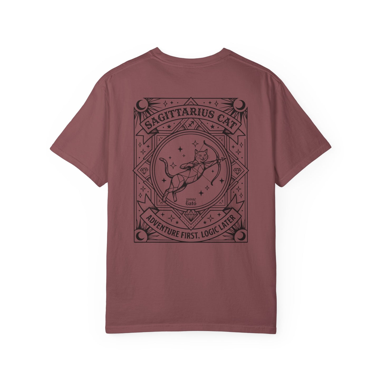 Sagittarius Cat - Unisex Garment-Dyed T-shirt