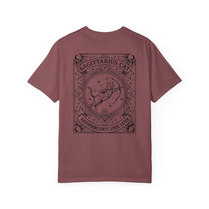 Sagittarius Cat - Unisex Garment-Dyed T-shirt
