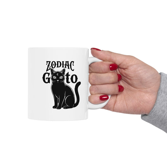Coffee Mug - 'Shu Duh Fuh Cup' Zodiac Gato Cat Lover Ceramic Mug (11oz & 15oz)