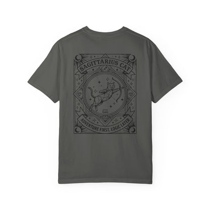 Sagittarius Cat - Unisex Garment-Dyed T-shirt